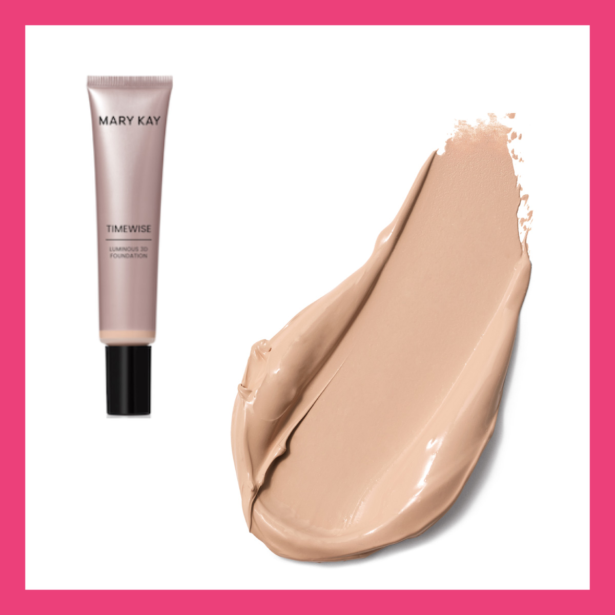 Сяюча тональна основа TimeWise 3D Mary Kay Medium 4 — зволожуюча тоналка з сяйвом